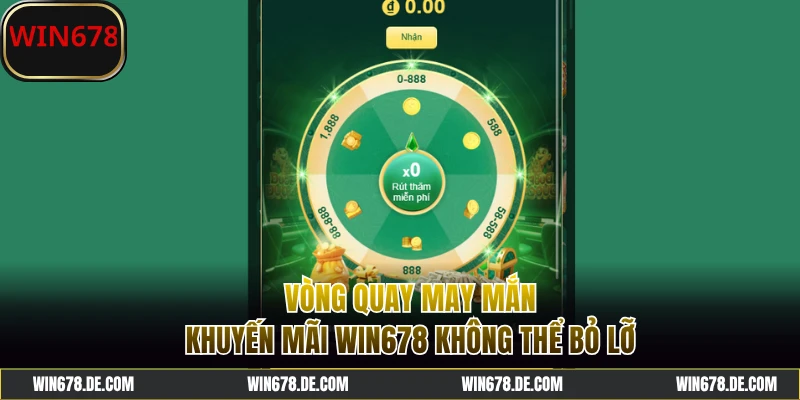 Khuyến mãi WIN678 vòng quay tặng vốn miễn phí